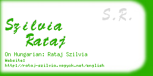 szilvia rataj business card